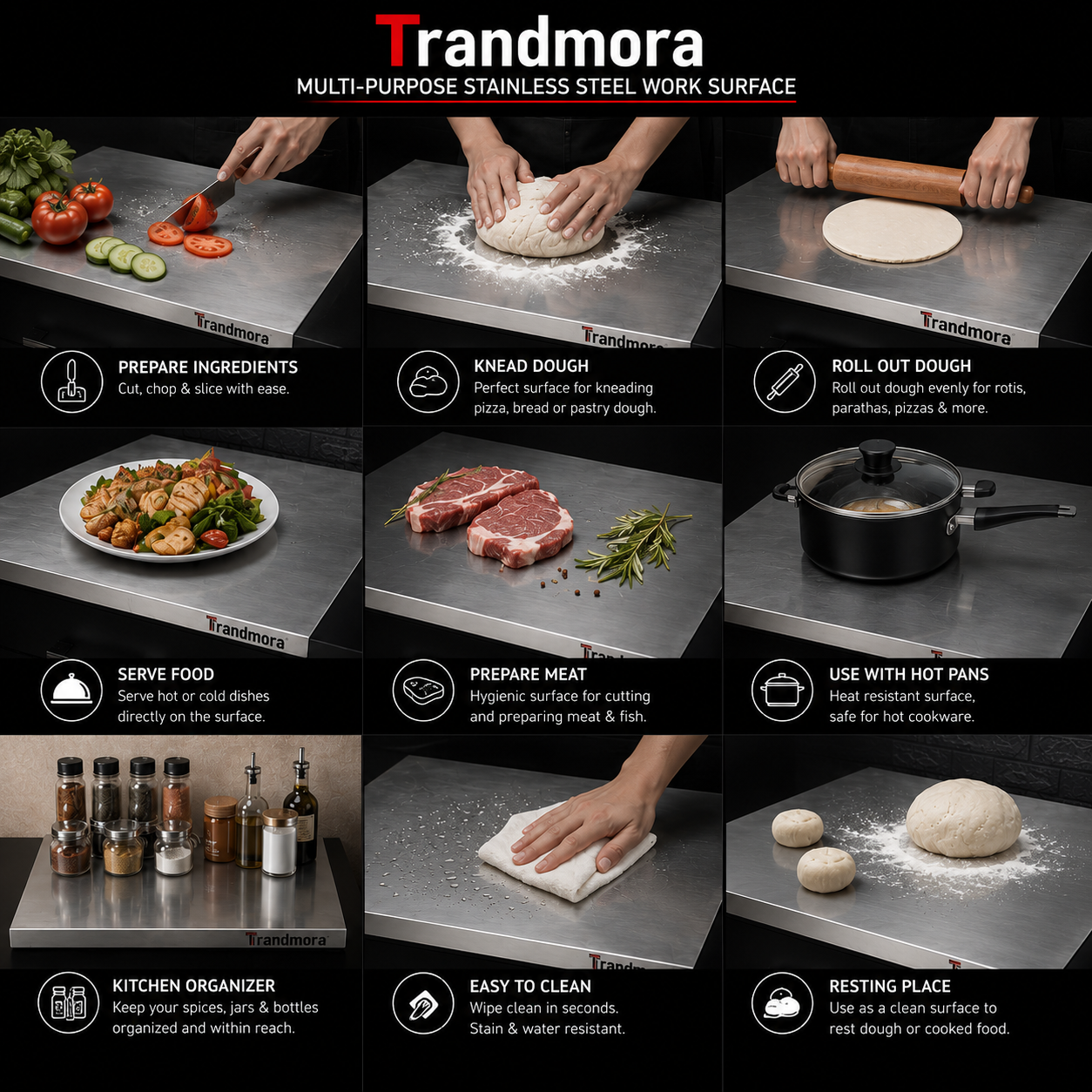 Premium Steel Chopping Board Zero Rust. Zero Stains. Zero Regrets.