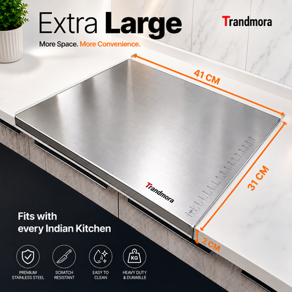 Premium Steel Chopping Board Zero Rust. Zero Stains. Zero Regrets.