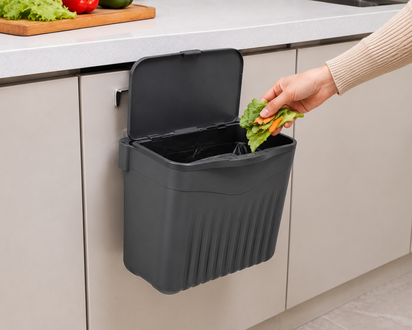Wall Mounted Foldable Kitchen Dustbin